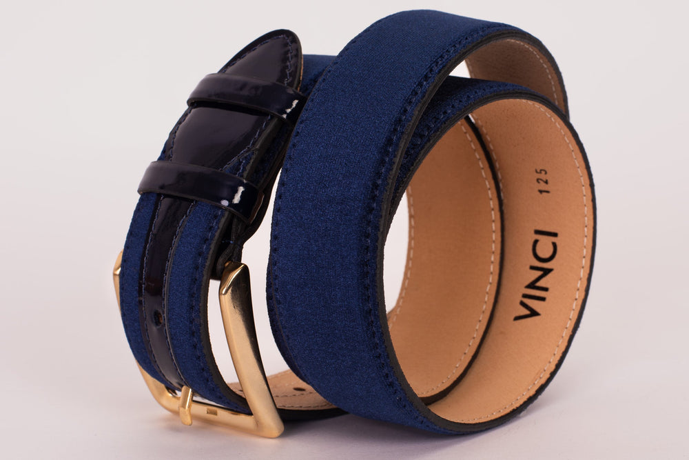 The Casaletti Navy Blue Leather Belt On Sale