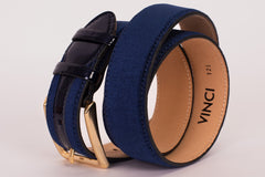 The Casaletti Navy Blue Leather Belt On Sale