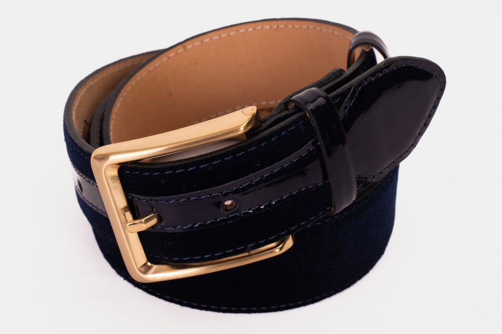The Casaletti Navy Blue Leather Belt On Sale