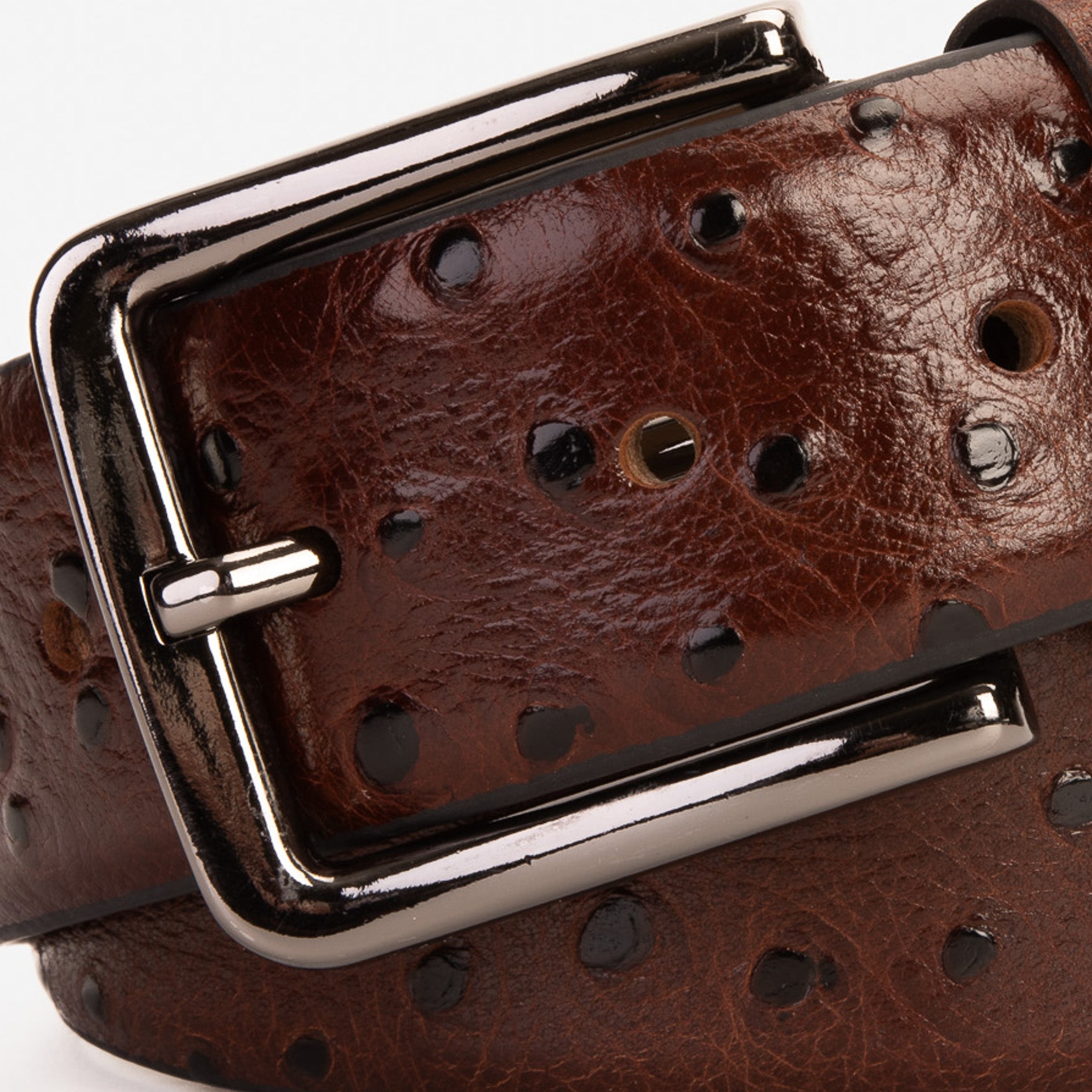 The Johannesburg Brown Leather Belt For Sale