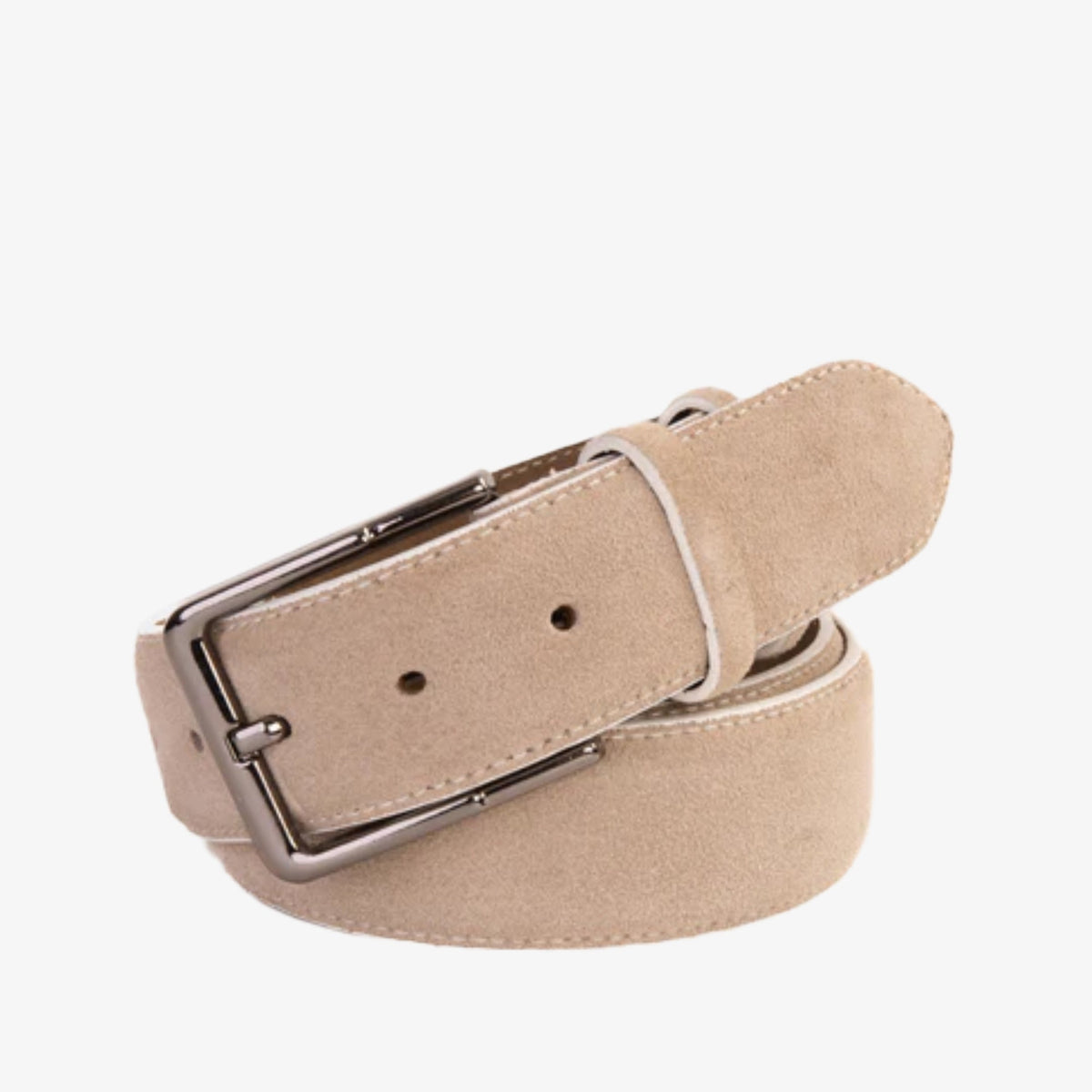 The Bari Beige Leather Belt All New