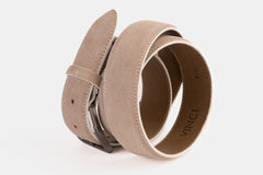 The Bari Beige Leather Belt All New