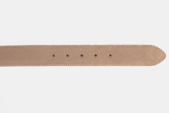 The Bari Beige Leather Belt All New