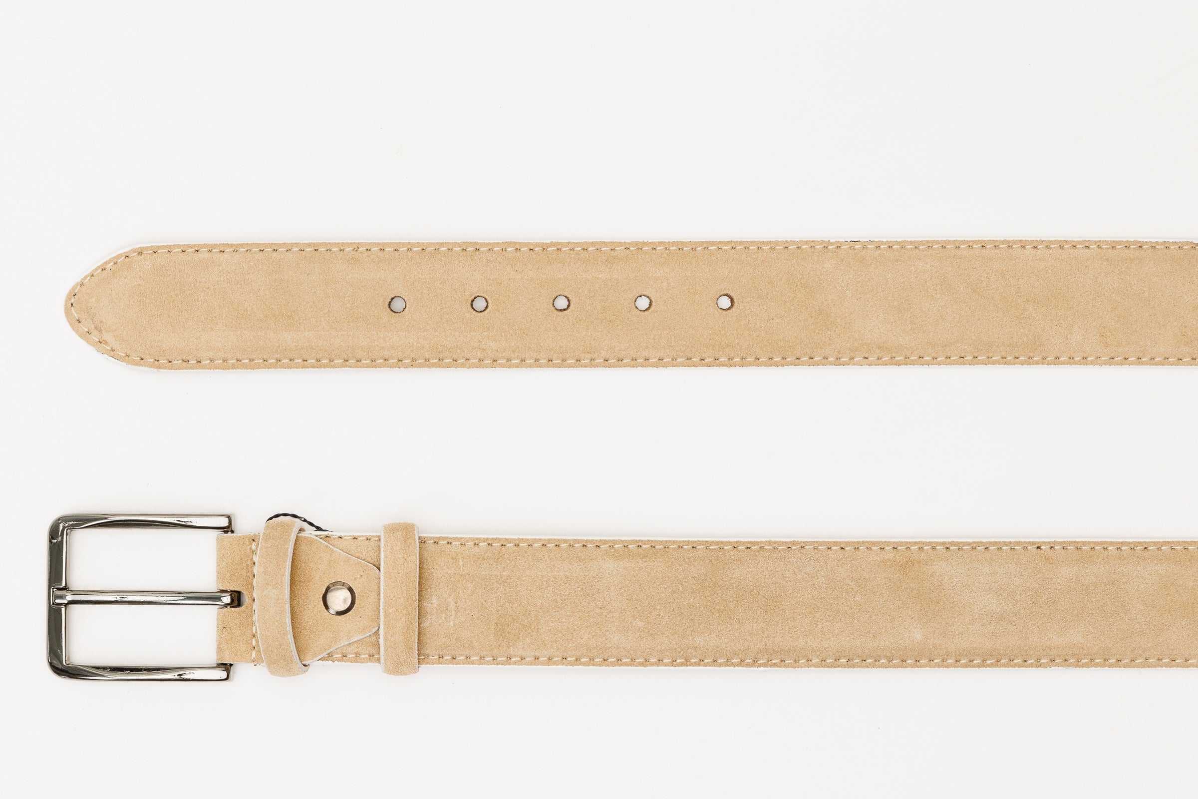 The Bari Beige Leather Belt All New