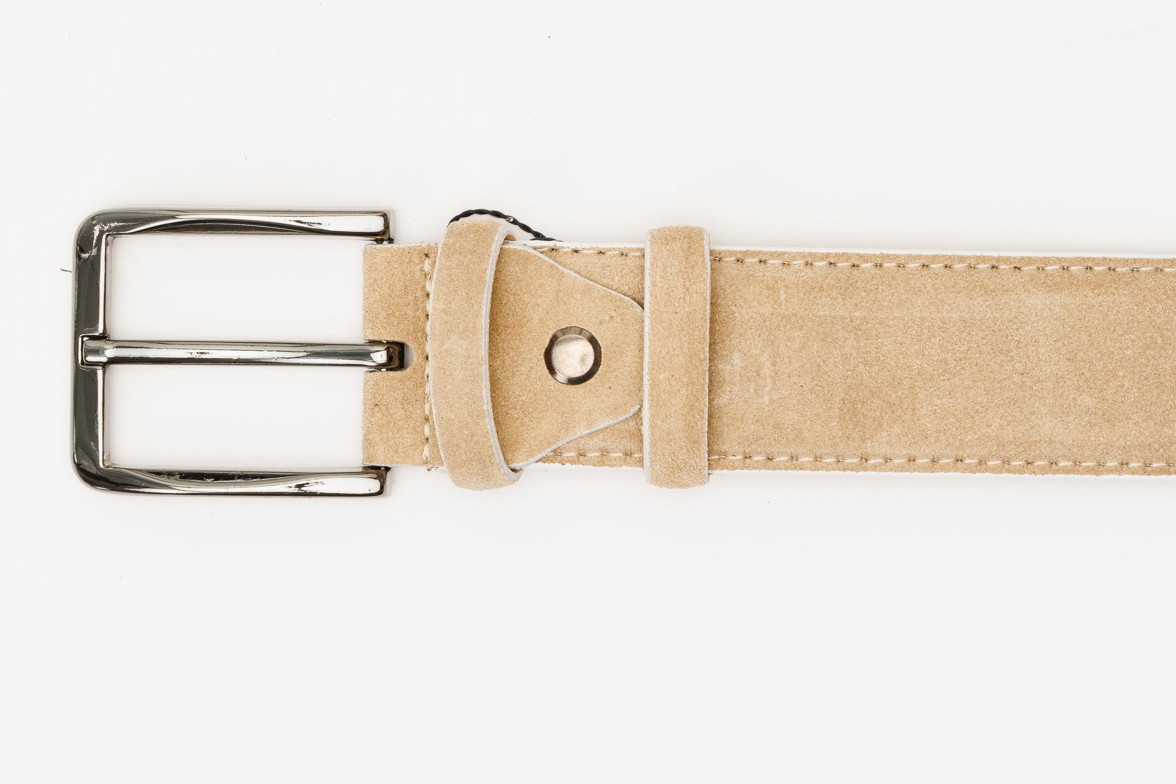 The Bari Beige Leather Belt All New
