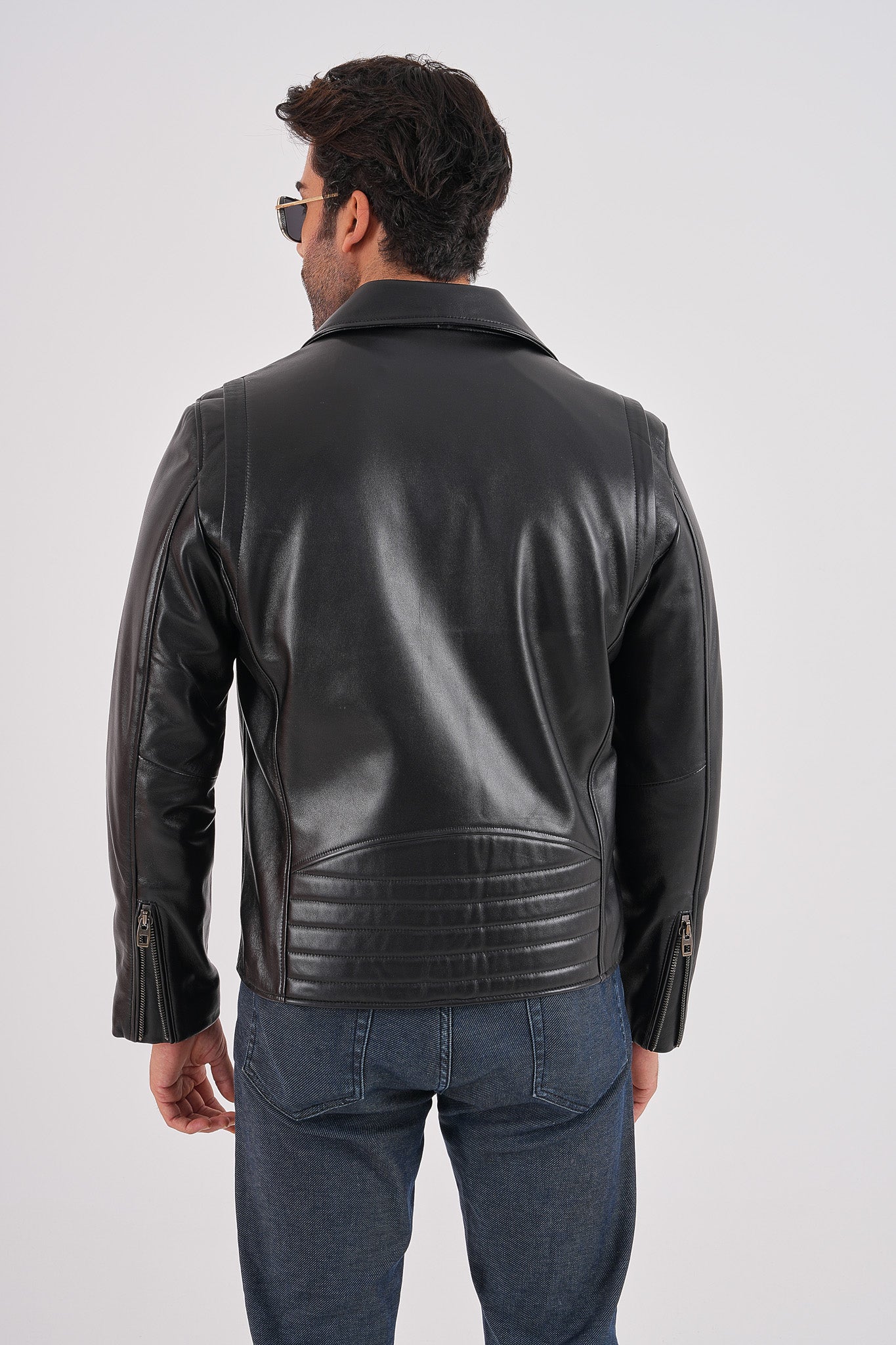 The Volt Black Leather Biker Jacket Exclusive Style