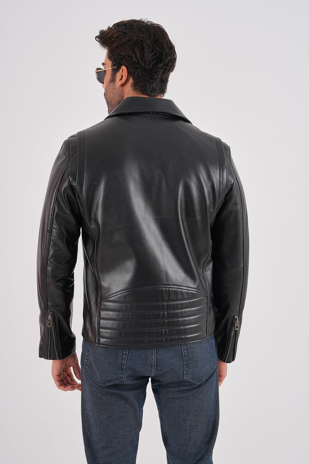 The Volt Black Leather Biker Jacket Exclusive Style