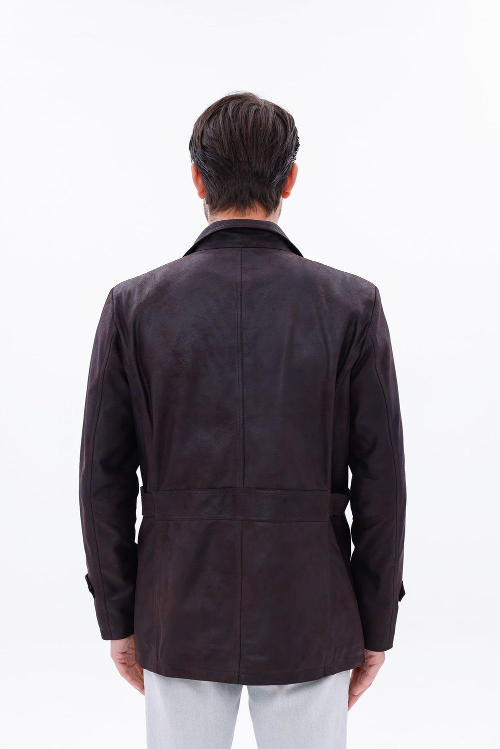 The Cremona Deep Brown Suede Leather Jacket All New