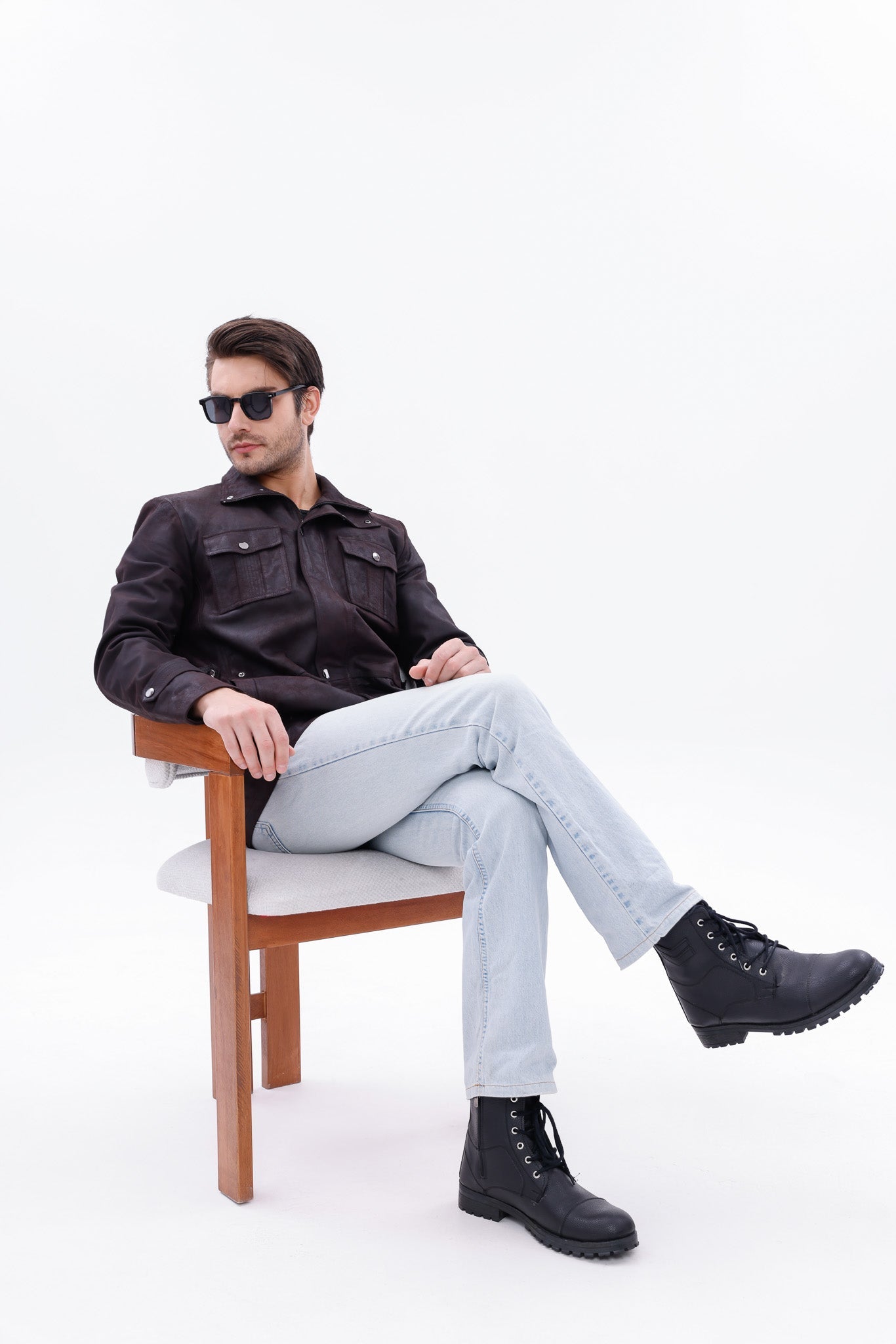 The Cremona Deep Brown Suede Leather Jacket All New