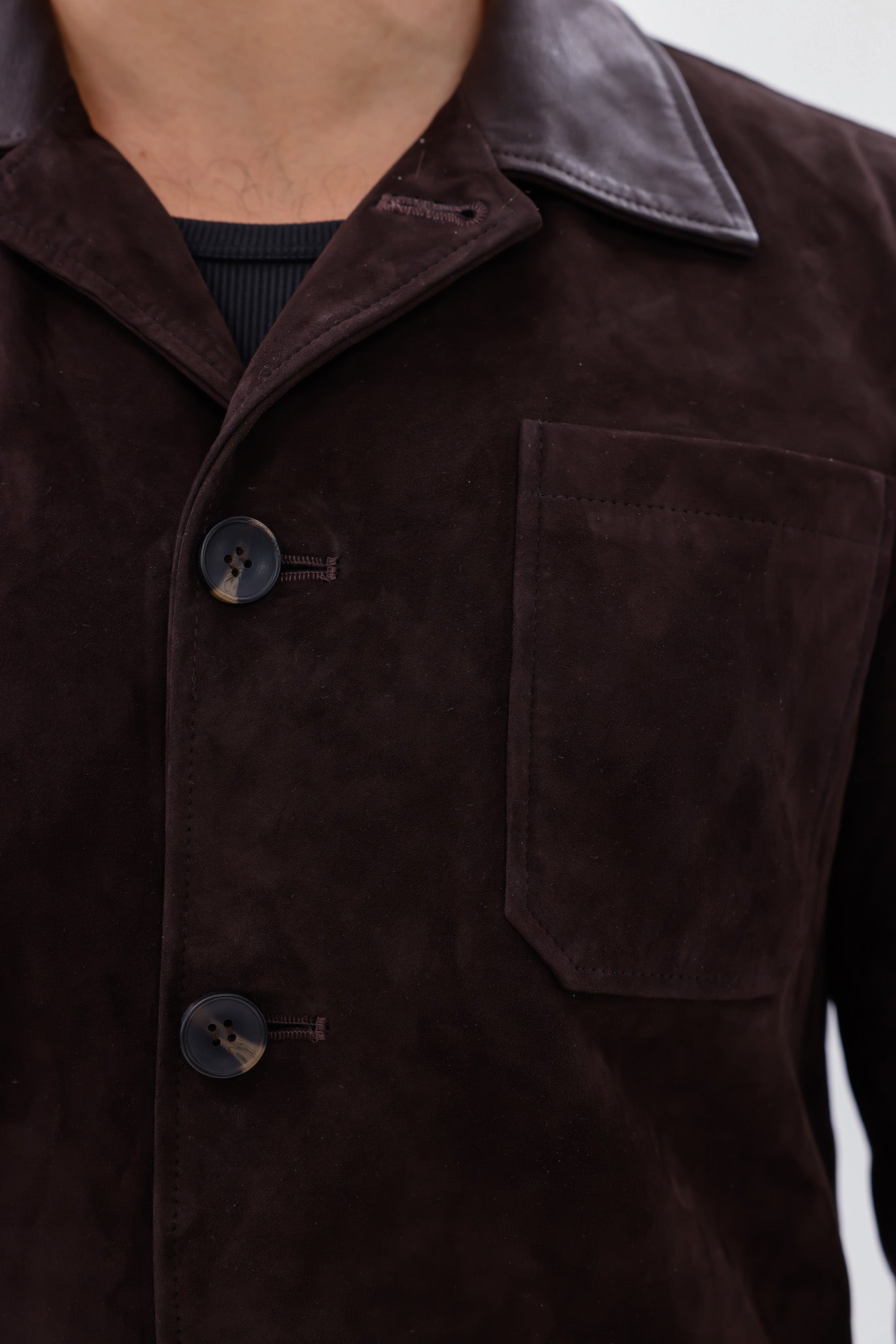 The Matera Suede Brown Leather Jacket Universal Fit