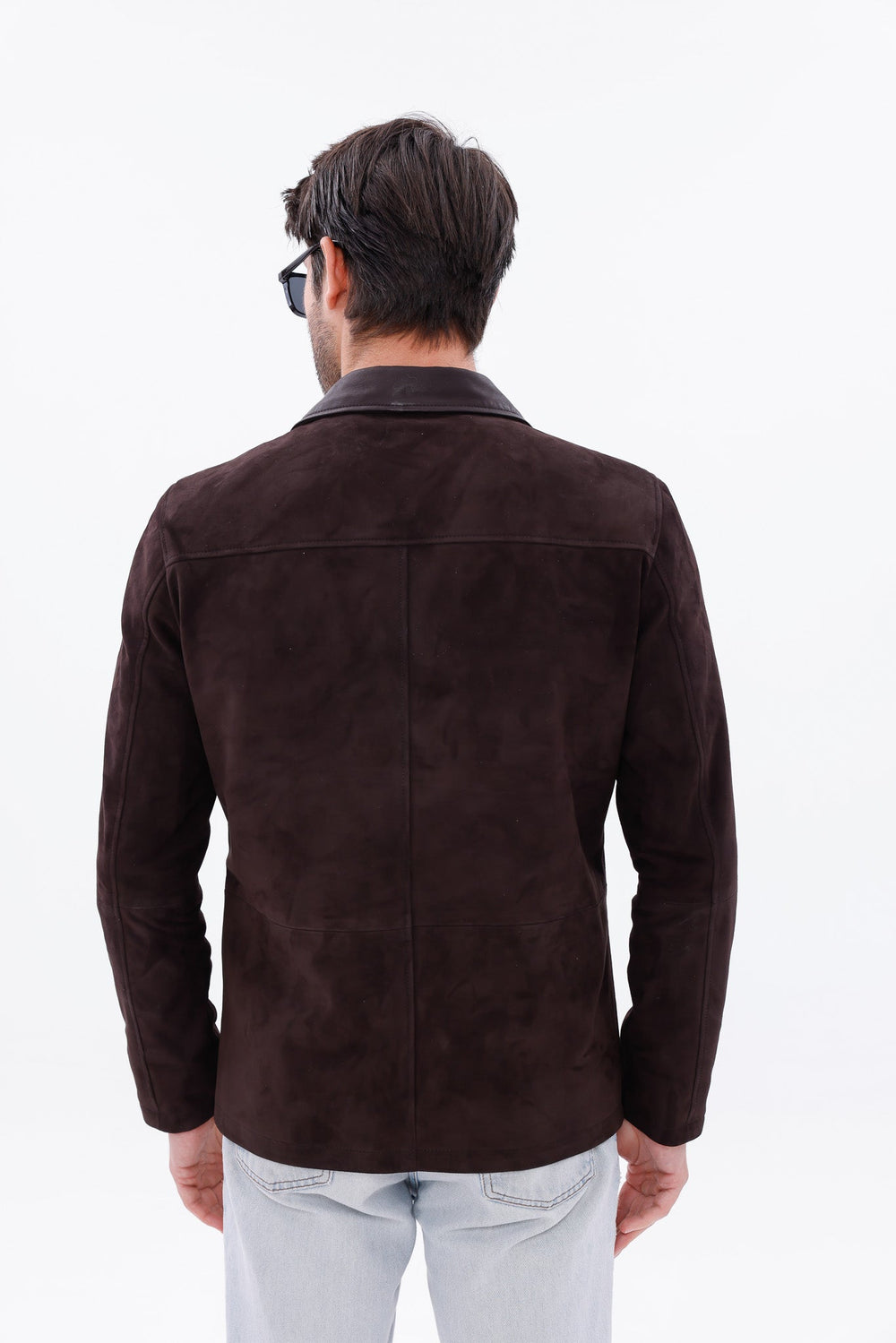 The Matera Suede Brown Leather Jacket Universal Fit