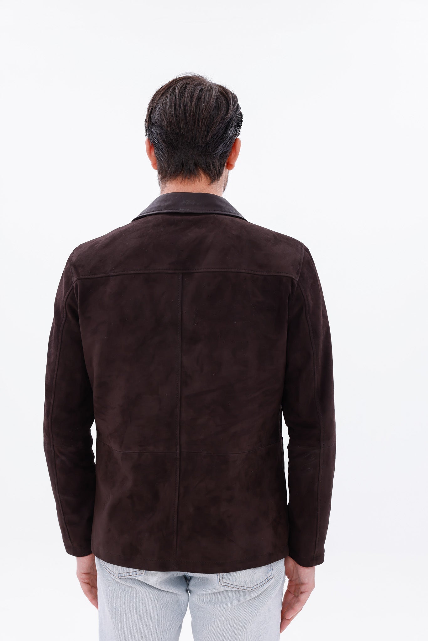 The Matera Suede Brown Leather Jacket Universal Fit