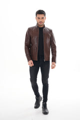 The Marco Brown Leather Jacket Fine Craftsmanship