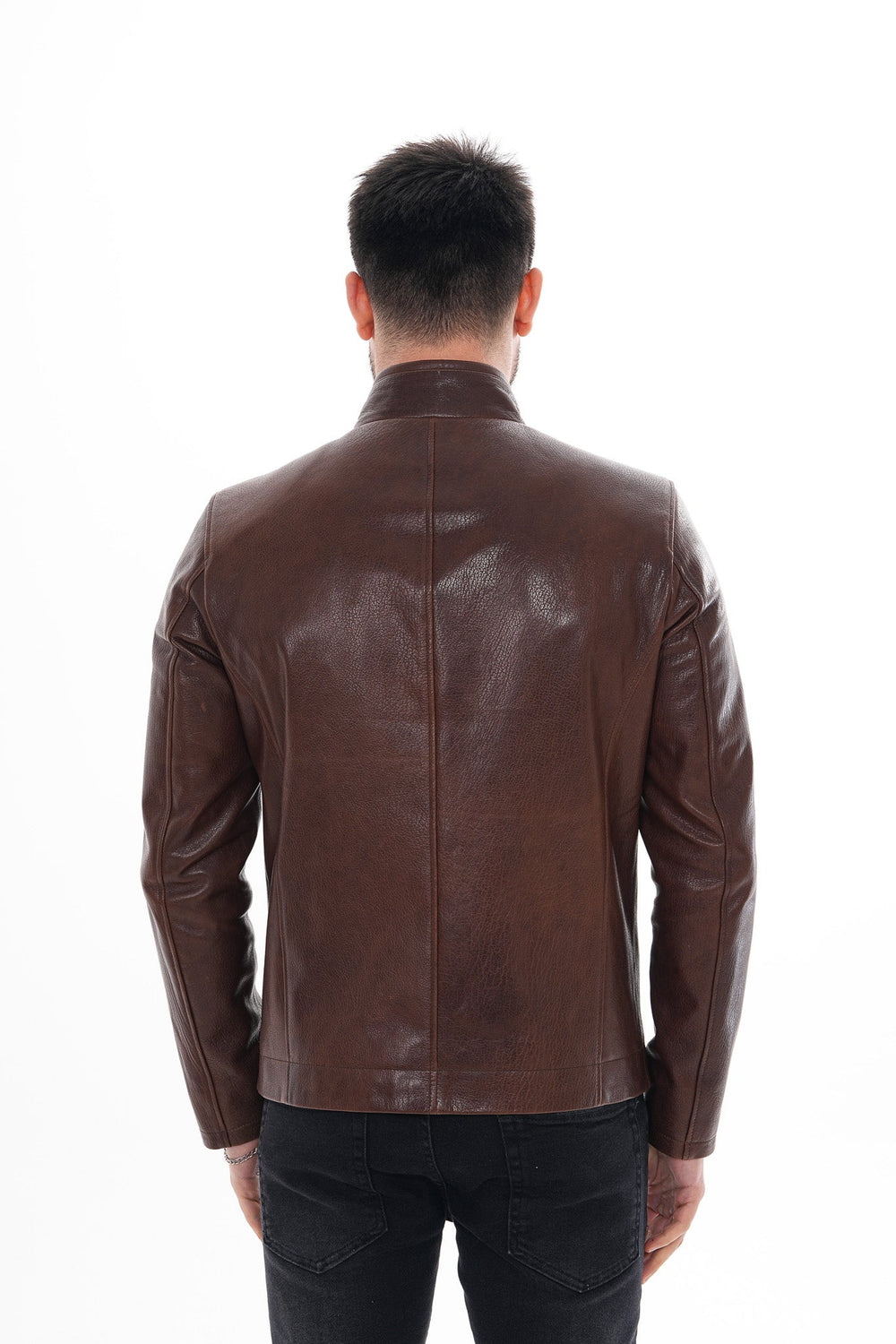 The Marco Brown Leather Jacket Fine Craftsmanship