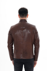 The Marco Brown Leather Jacket Fine Craftsmanship