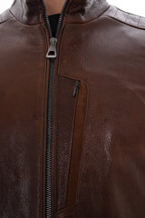 The Marco Brown Leather Jacket Fine Craftsmanship