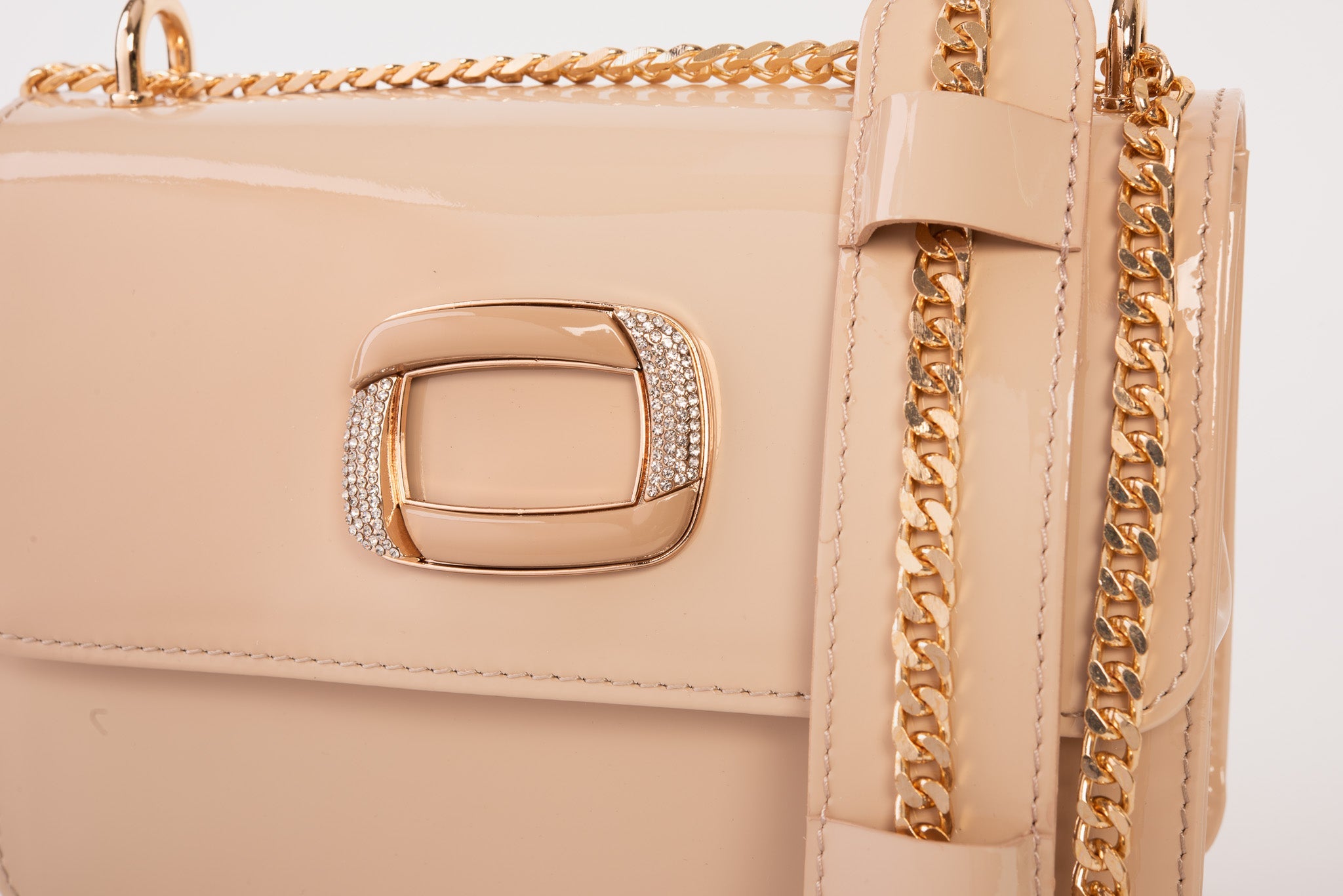 The Ferrara Cream Patent Leather Handbag Universal Fit