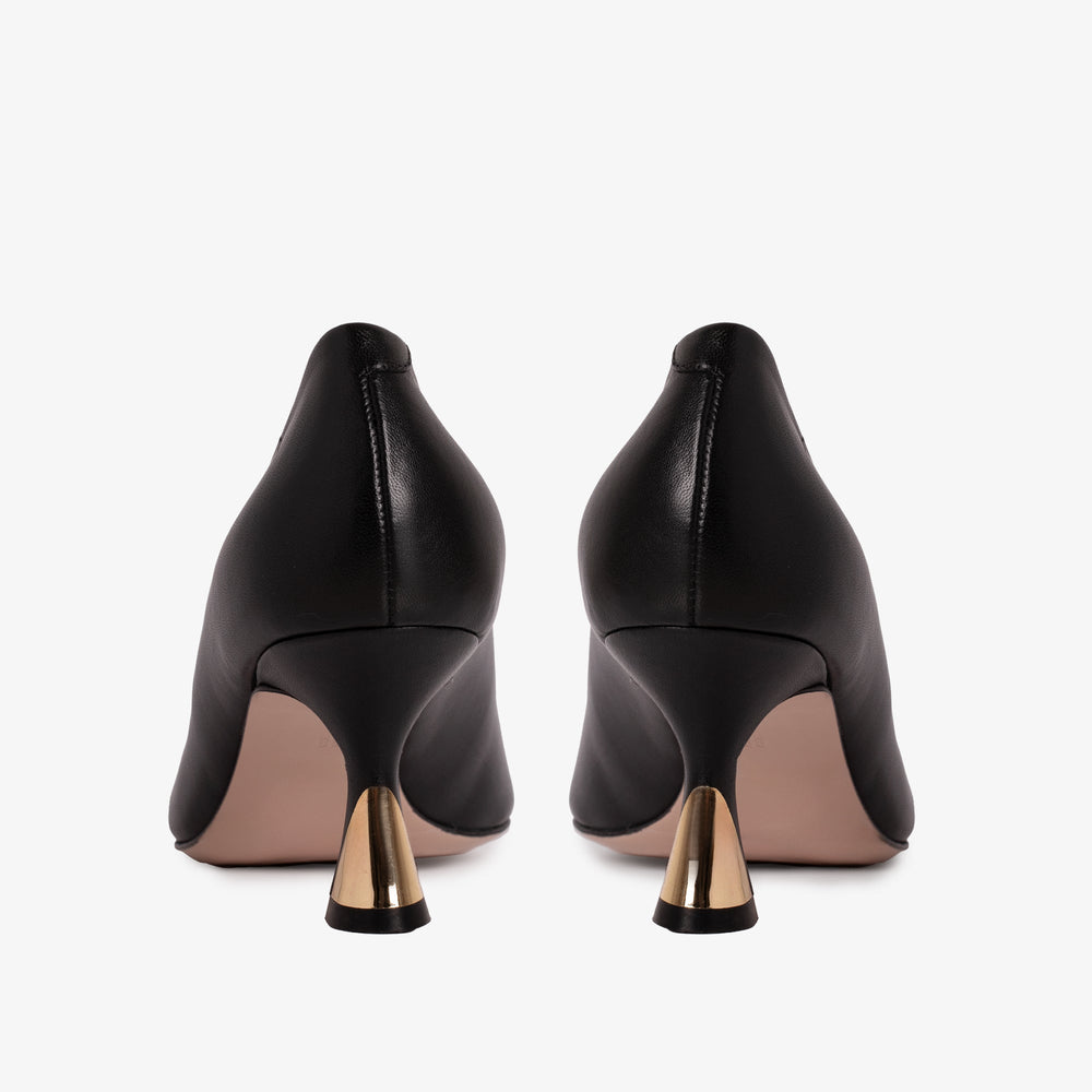 The Brunello Black Leather Pump Shoe Fine Craftsmanship