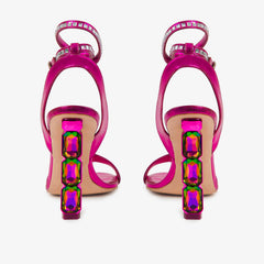 The Torola Fuchsia Stony Heel Leather Sandal Final Sale! All New