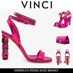 The Torola Fuchsia Stony Heel Leather Sandal Final Sale! All New