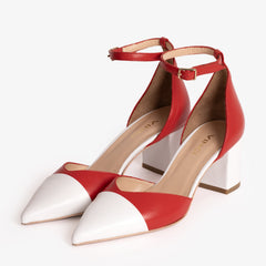The Noella Red Leather Sandal Exclusive Style