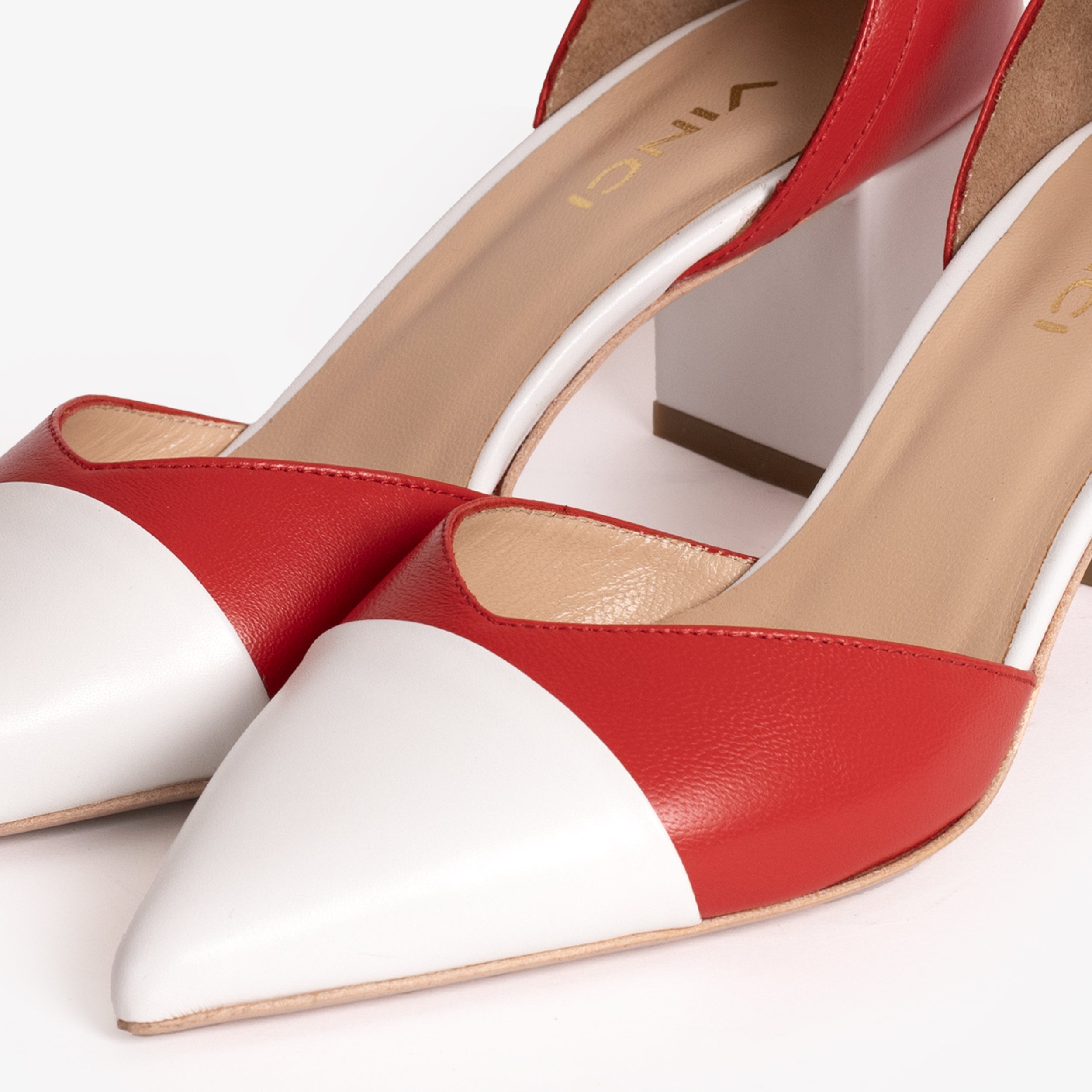 The Noella Red Leather Sandal Exclusive Style
