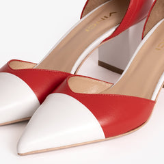 The Noella Red Leather Sandal Exclusive Style