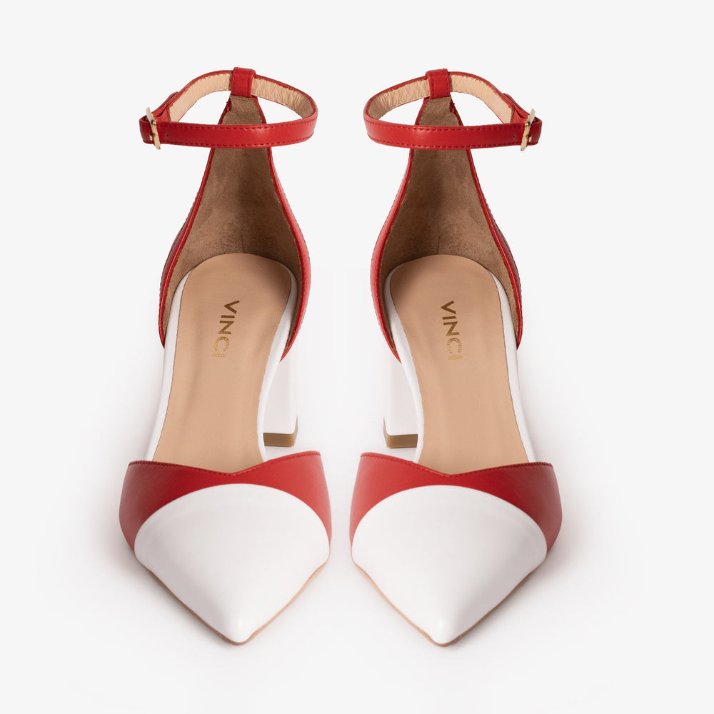 The Noella Red Leather Sandal Exclusive Style
