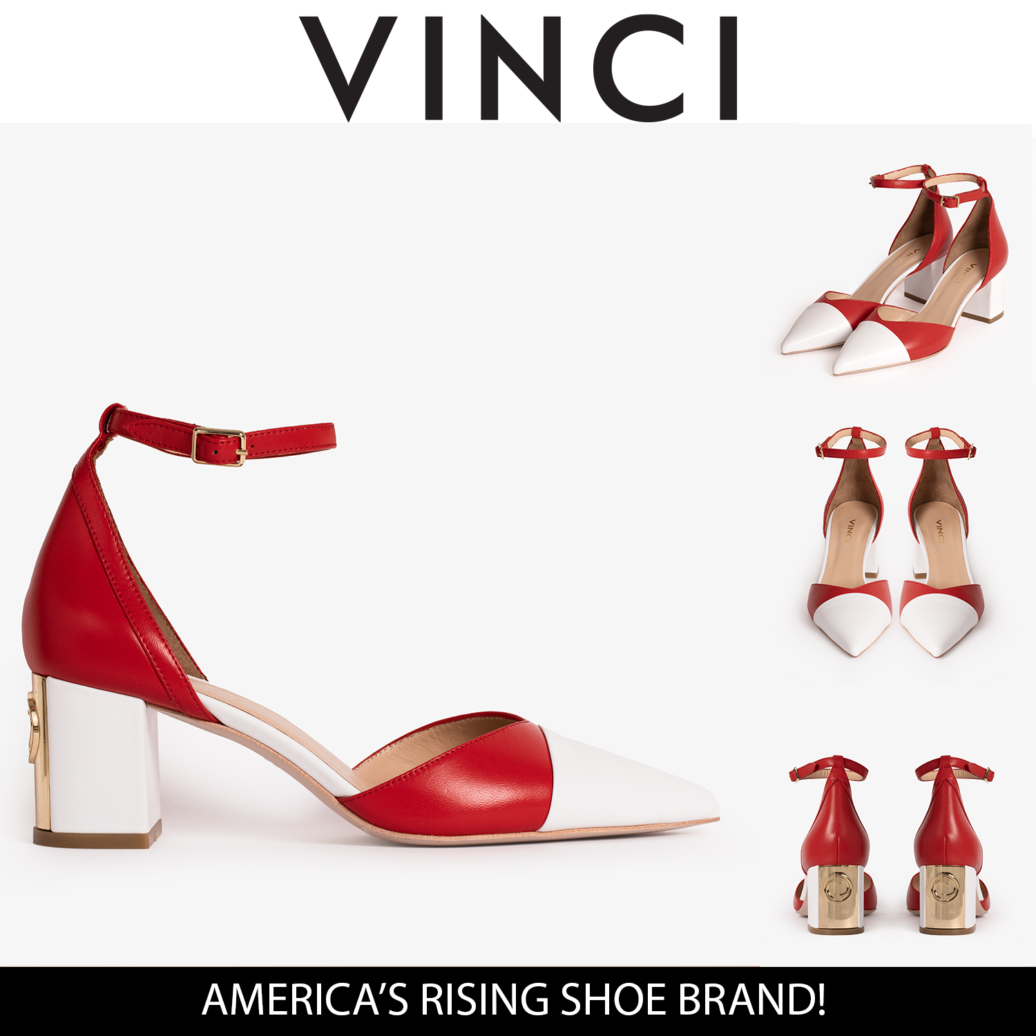 The Noella Red Leather Sandal Exclusive Style