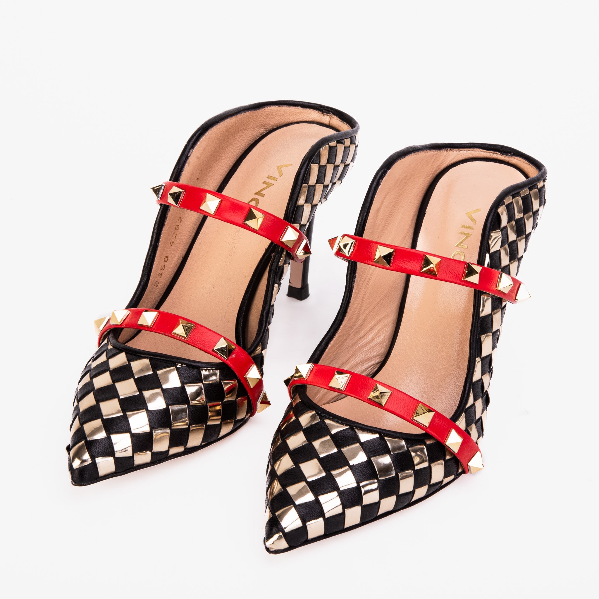 The Dosso Black Handwoven Leather Pointy Toe Sandal Exclusive Style