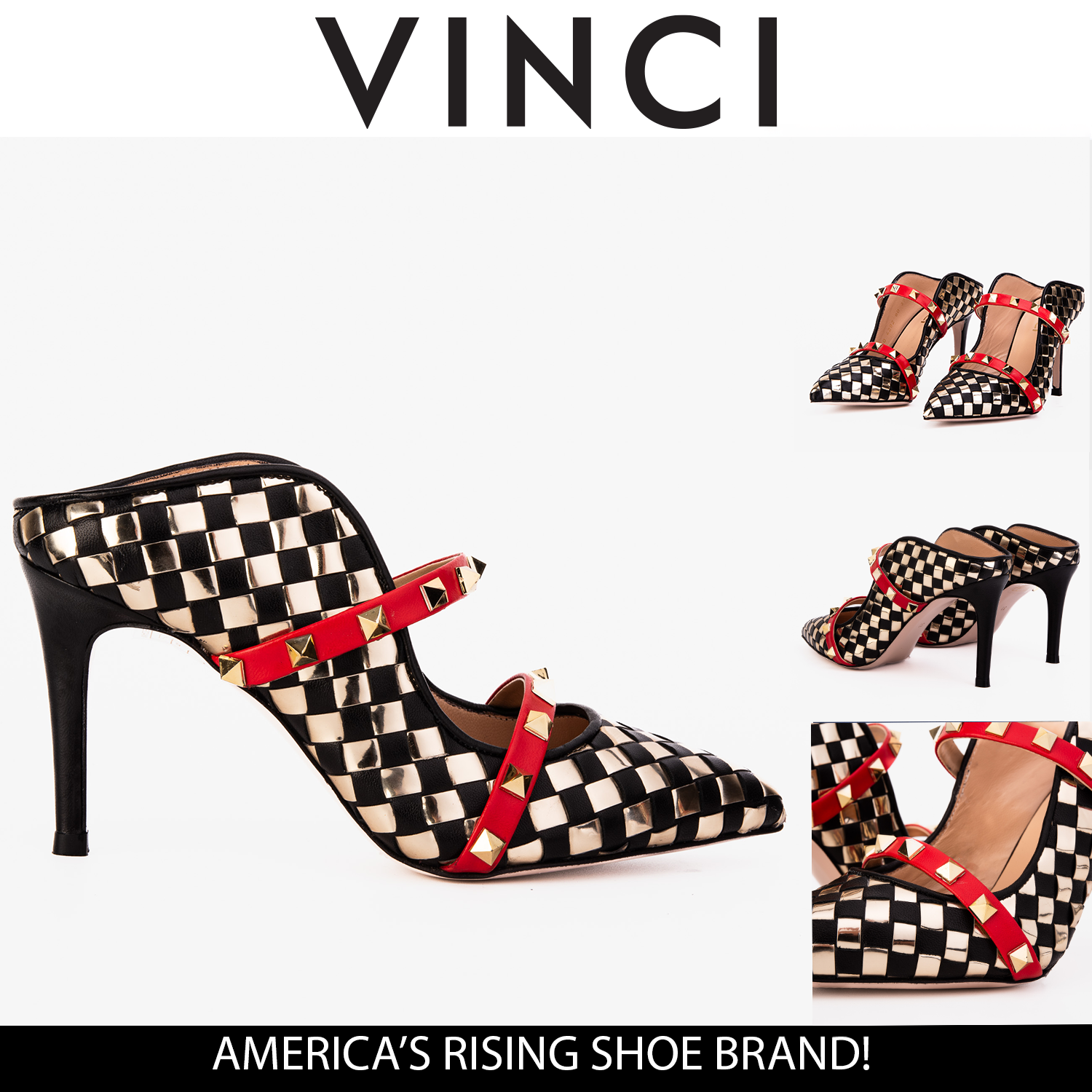The Dosso Black Handwoven Leather Pointy Toe Sandal Exclusive Style