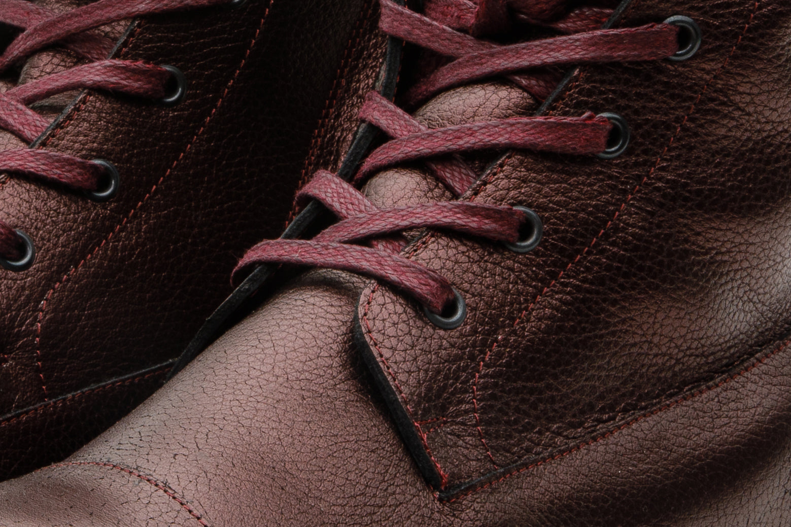 The Kajapati Burgundy Leather Natural Fur Mid Calf Boot On Sale