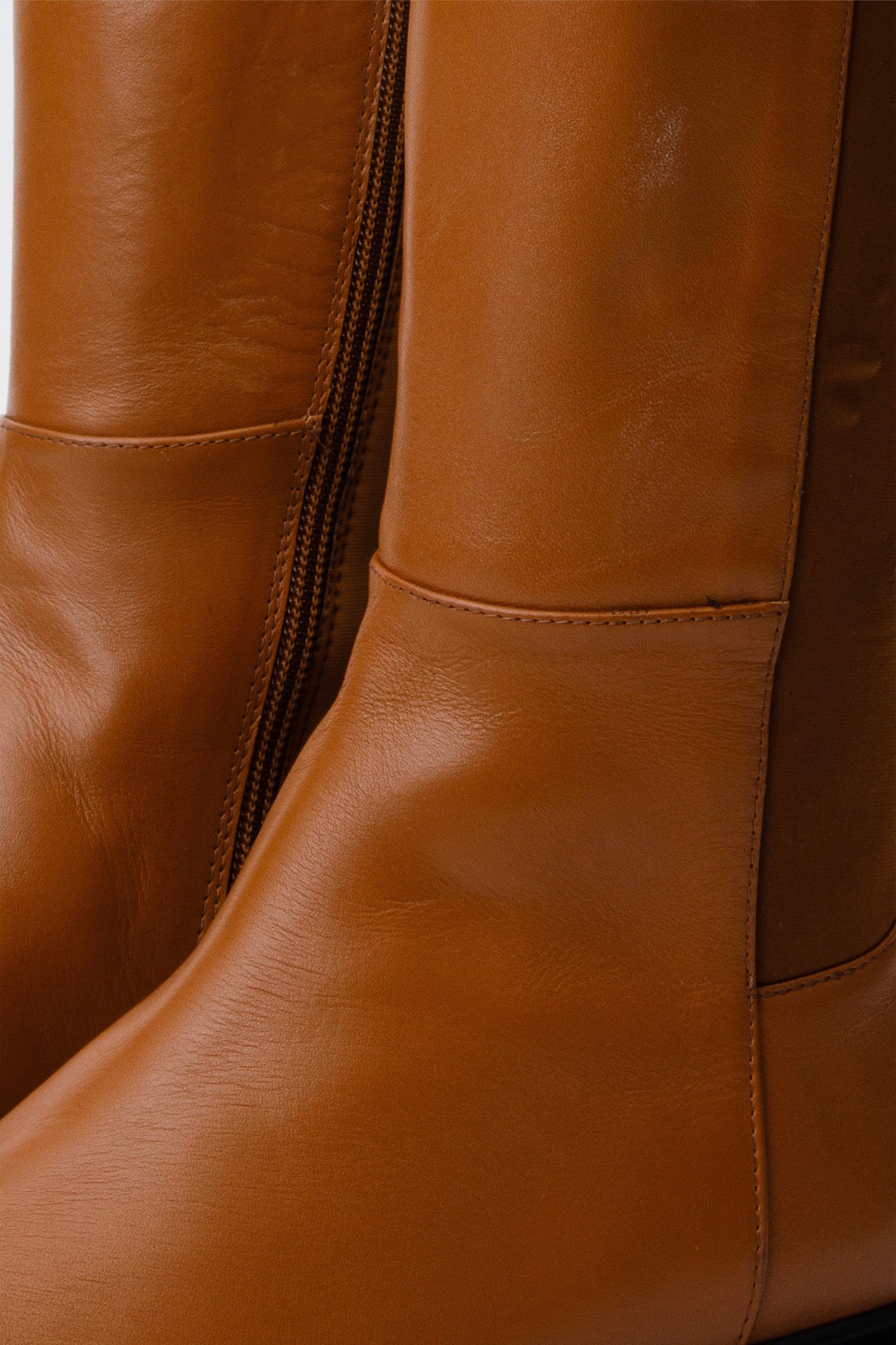 The  Harmony Belle Tan Leather Knee High Boot Exclusive Style