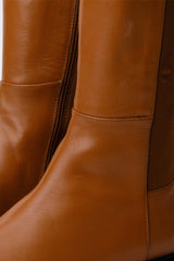 The  Harmony Belle Tan Leather Knee High Boot Exclusive Style