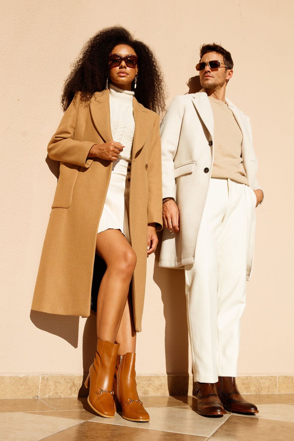 The Bukres Tan Leather Block Heel Mid Calf Boot For Sale