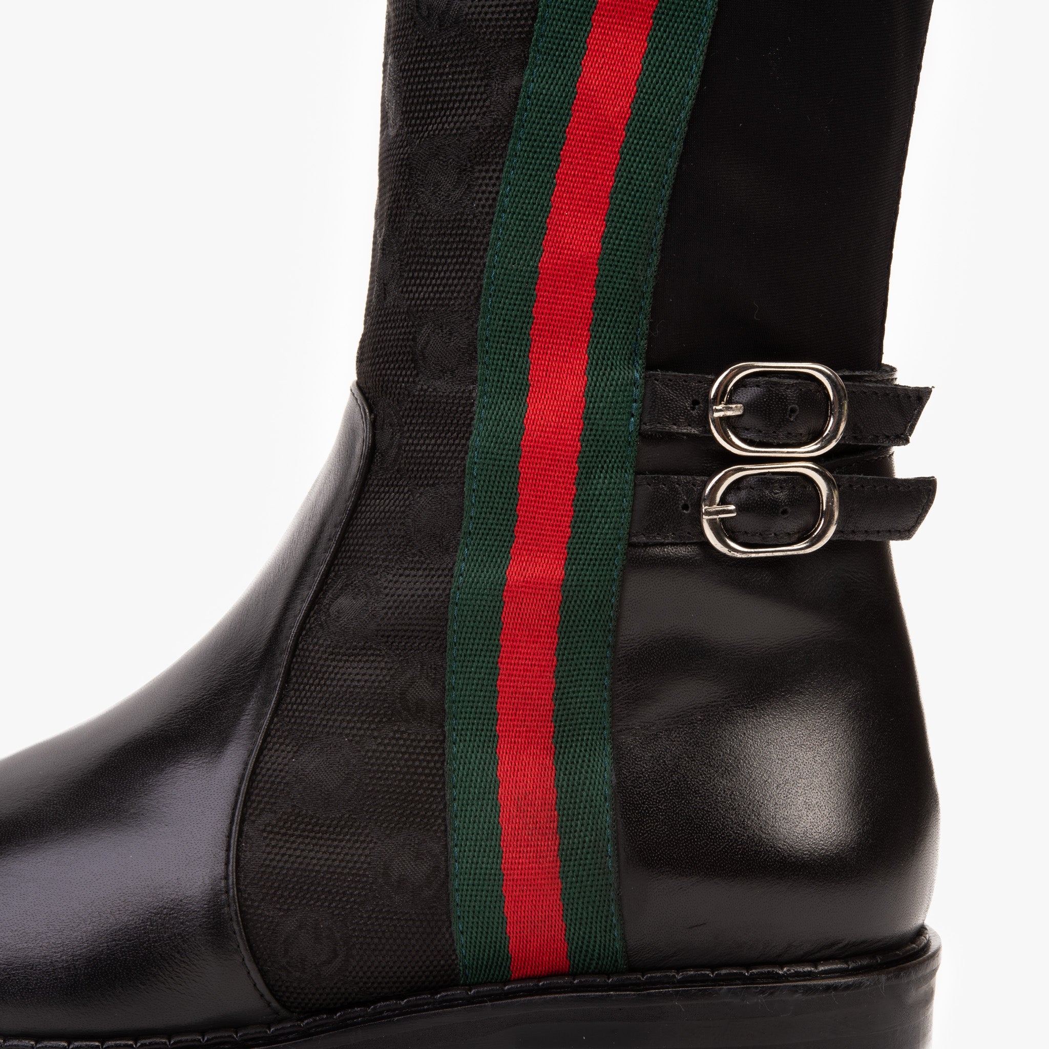 The Gallant Black Leather Knee-High Boot Exclusive Style