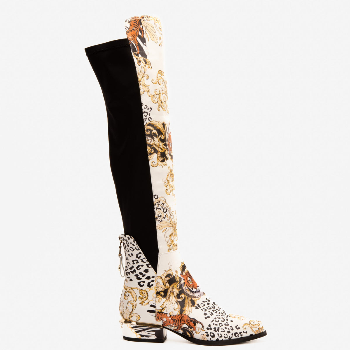 The Perugia Leather Pointy Toe Knee High Boot For Sale