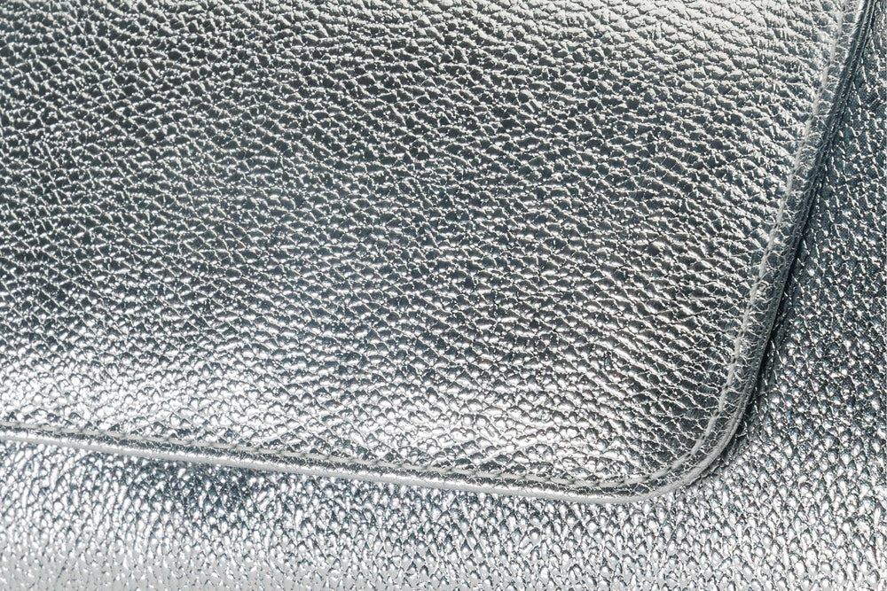The Ege Silver Leather Clutch Fine Craftsmanship