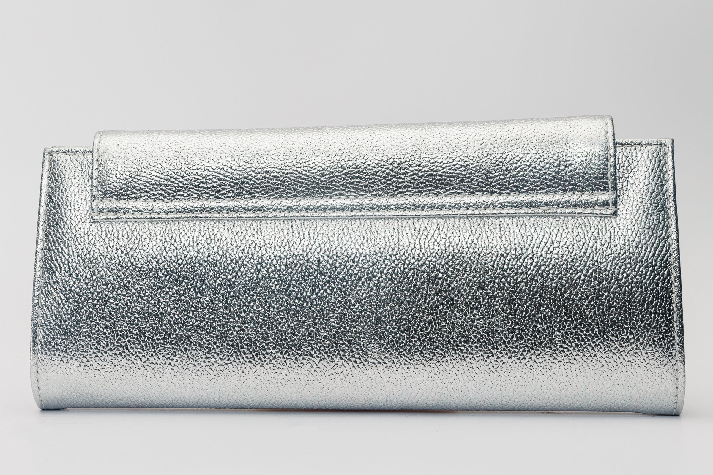 The Ege Silver Leather Clutch Fine Craftsmanship