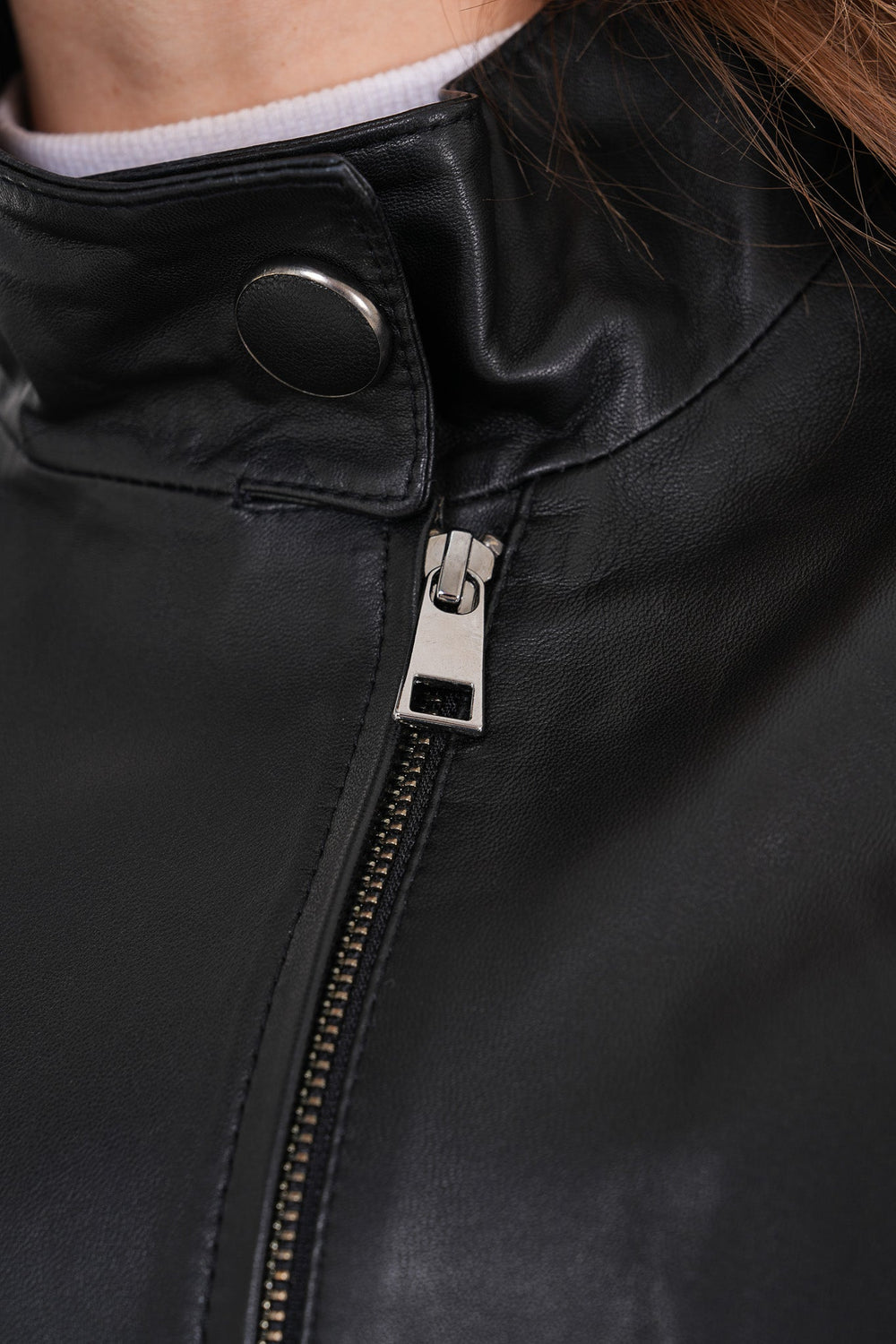The Lioara Black Leather Jacket On Sale