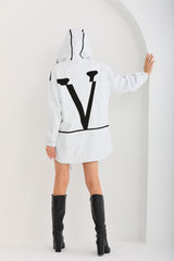 The Vega White Reversible Leather Jacket For Sale