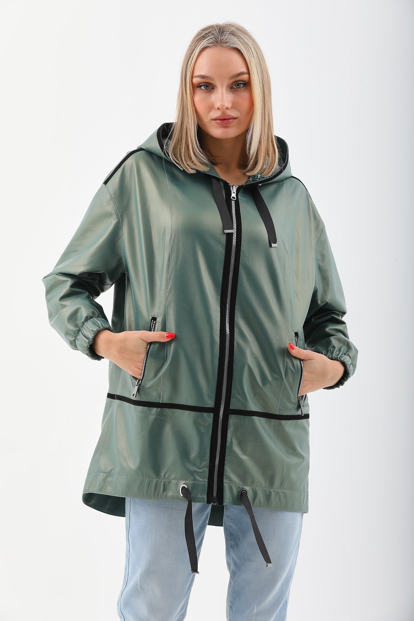 The Sage Olive Green Leather Jacket All New