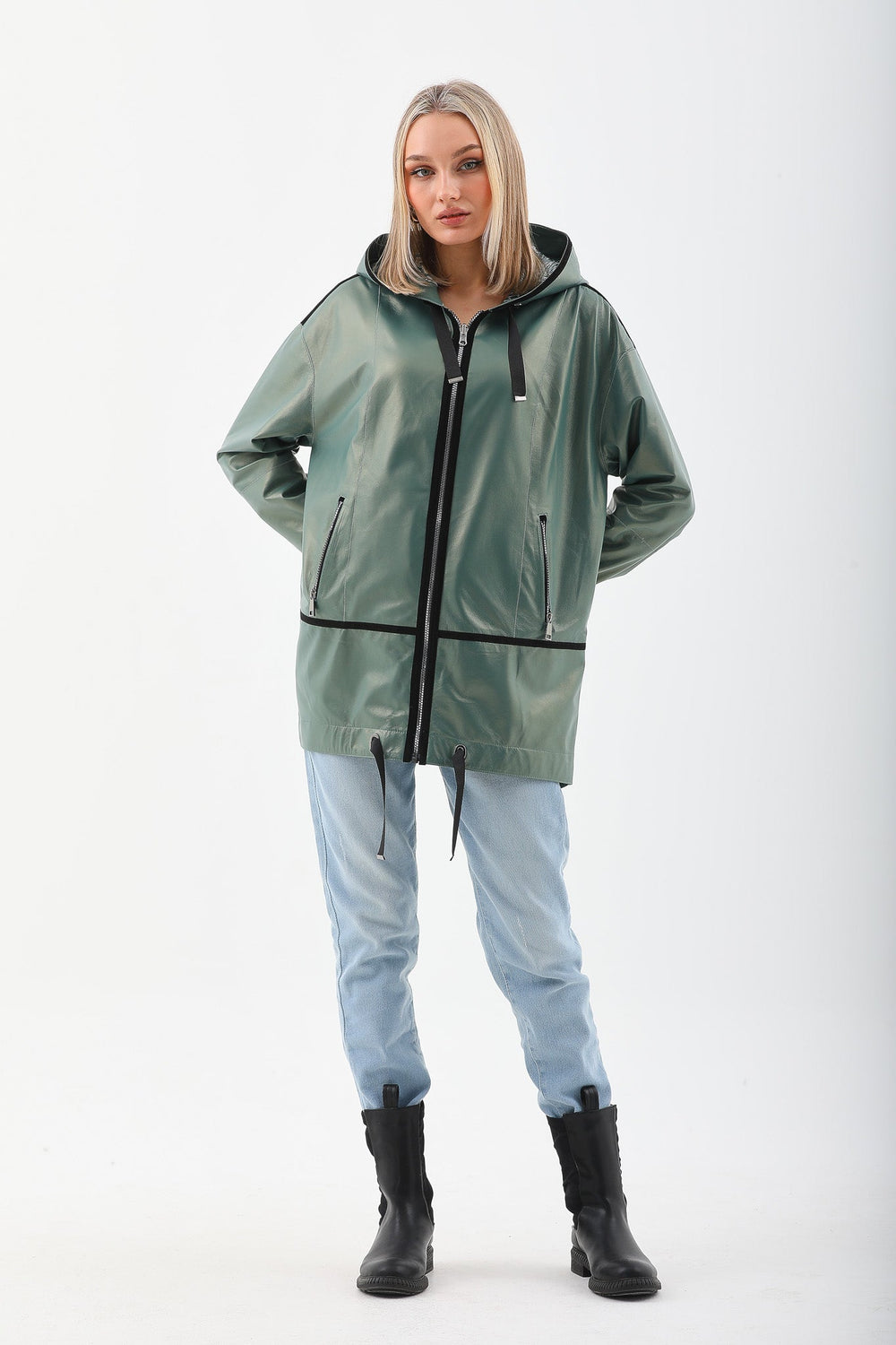 The Sage Olive Green Leather Jacket All New