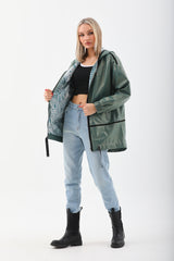The Sage Olive Green Leather Jacket All New