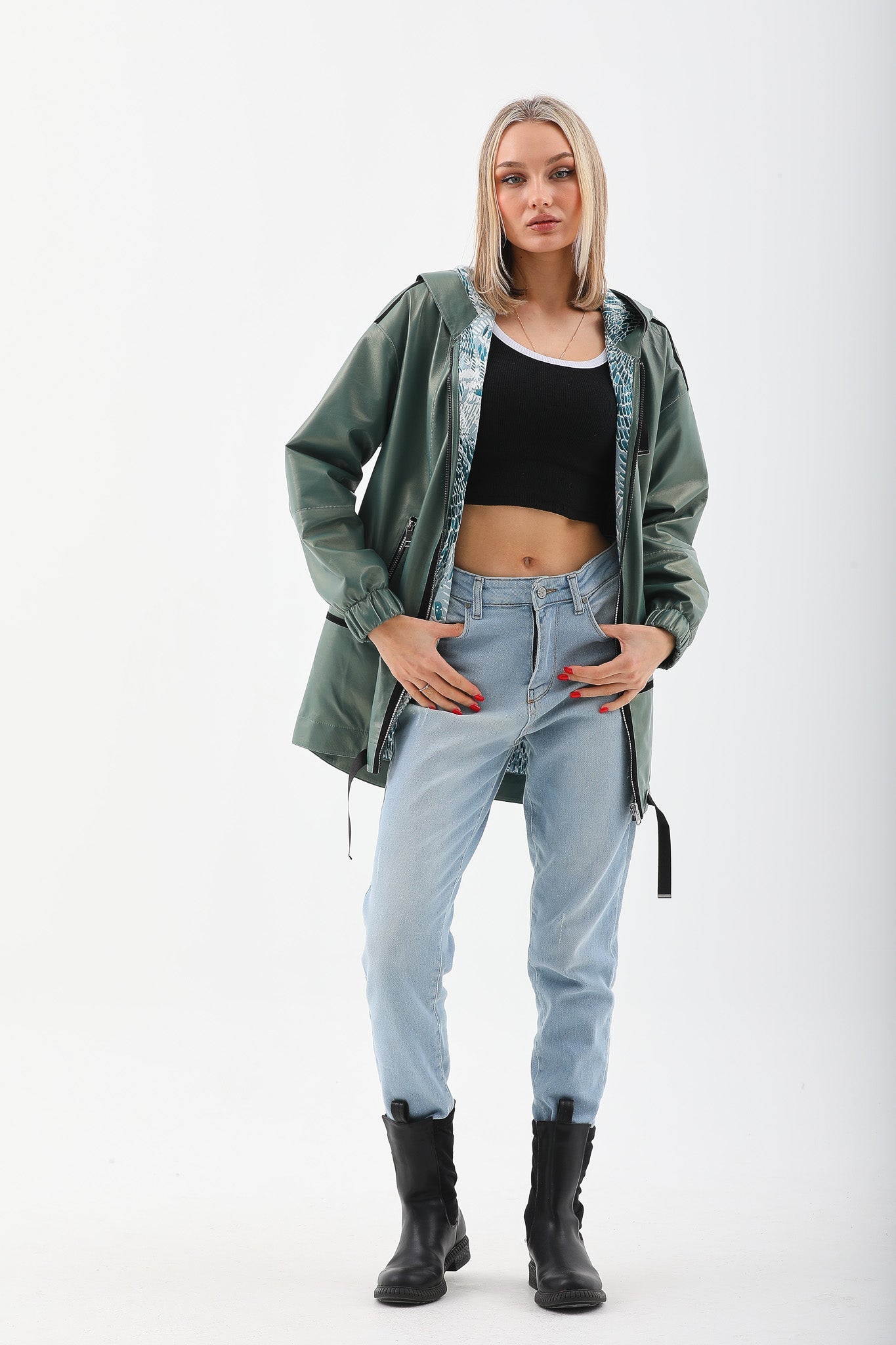 The Sage Olive Green Leather Jacket All New