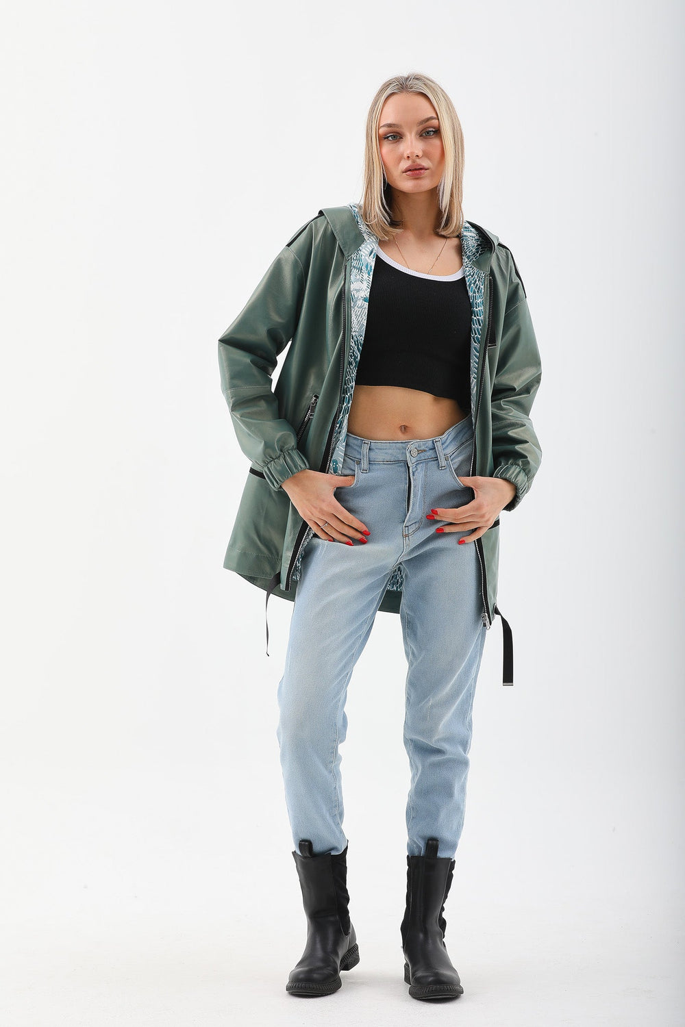 The Sage Olive Green Leather Jacket All New