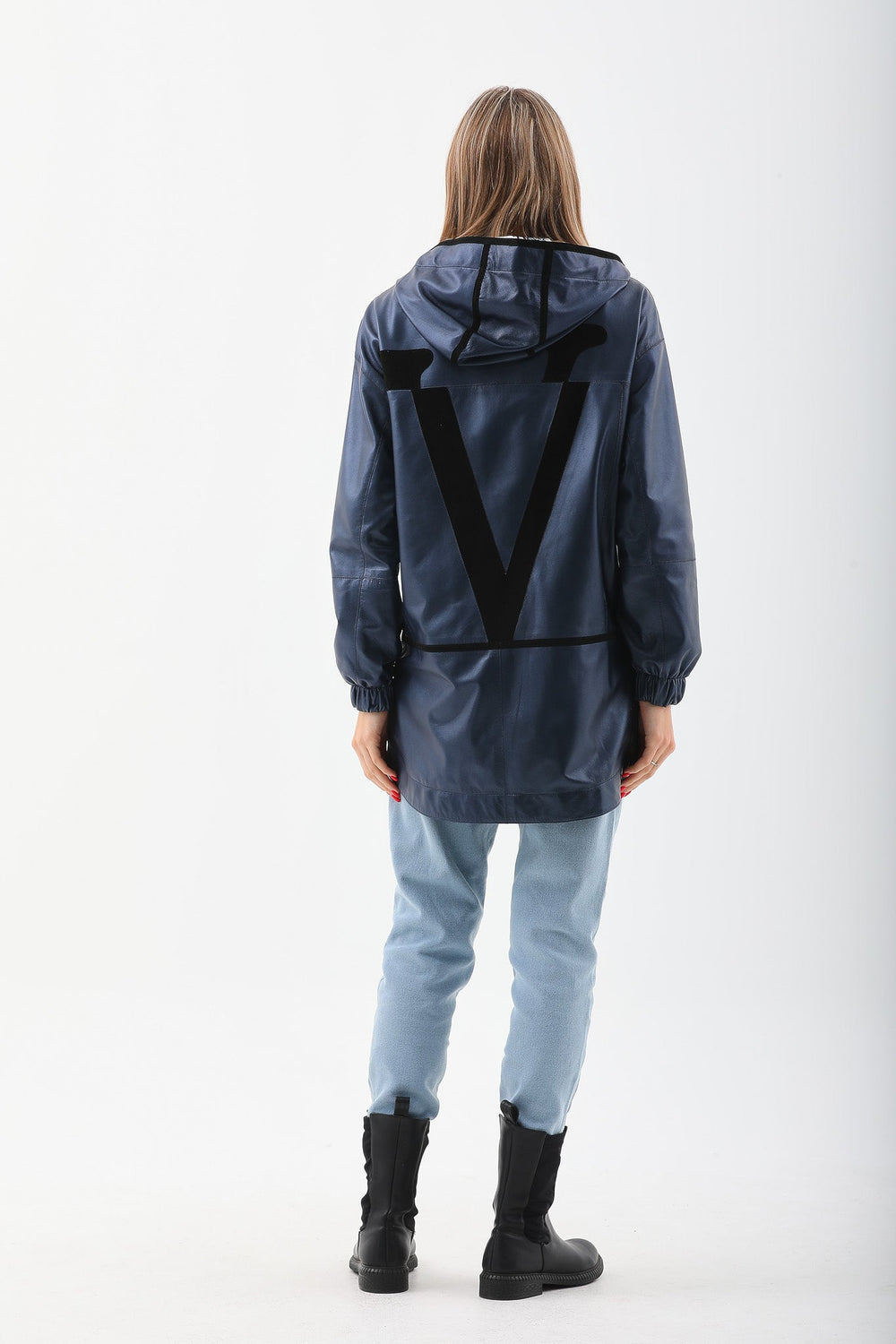 The Vega Navy Reversible Leather Jacket Fine Craftsmanship