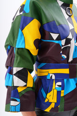 The Odessa Geometric Art Leather Jacket Exclusive Style