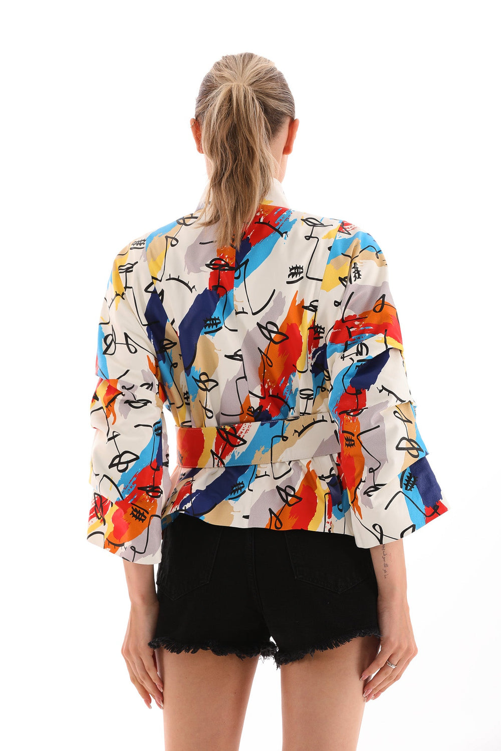 The Odessa Multicolor Leather Jacket On Sale