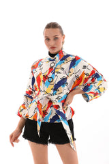 The Odessa Multicolor Leather Jacket On Sale